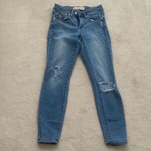 GAP Women's Distressed Skinny Jeans - Blue